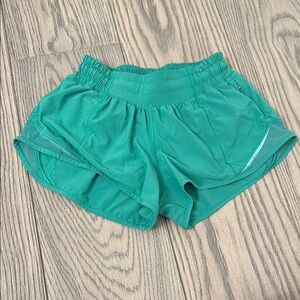 Green Lululemon Hotty Hot Shorts